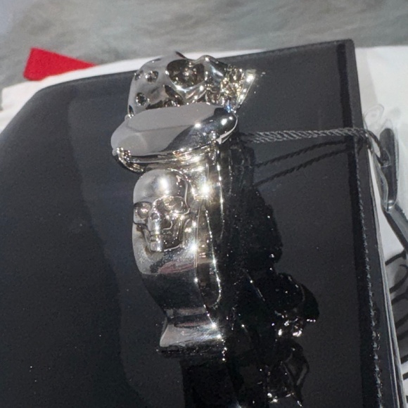 Alexander McQueen Black Patton Leather Shoulder Bag~w/COA - Picture 5 of 16